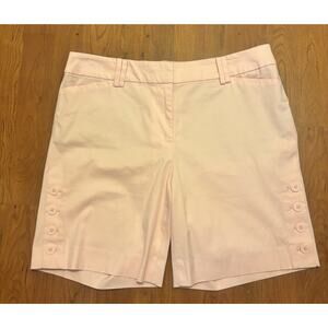 Talbots Baby Pink Sailor Shorts Buttons Chino Shorts Size 8